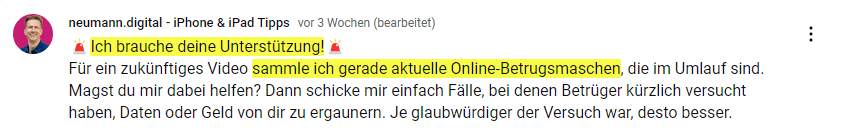 Online Betrugsversuche 2 | neumann.digital