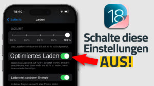 iOS 18 Einstellungen ausschalten